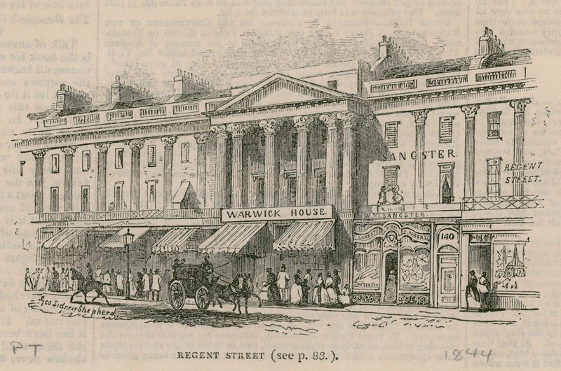 Regent Street, London, Westseite von English School