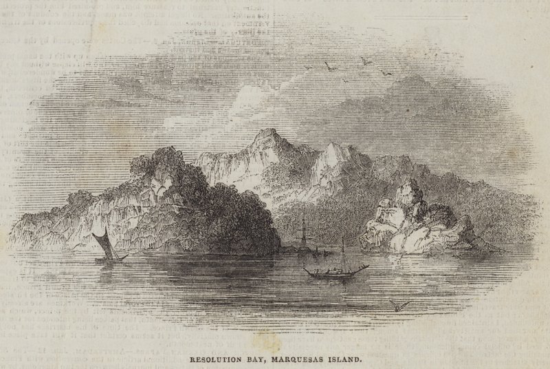 Resolution Bay, Marquesas-Insel (Stich) von English School