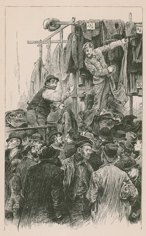 Rivalisierende Händler in Petticoat Lane von English School