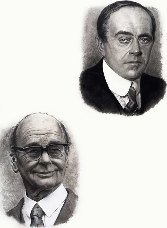 Robert Falcon Scott und Peter Scott von English School
