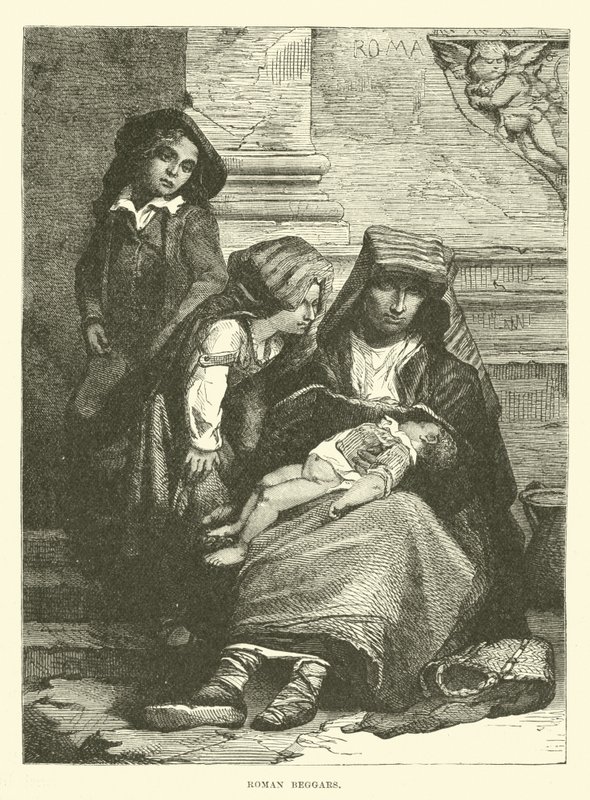 Römische Bettler von English School