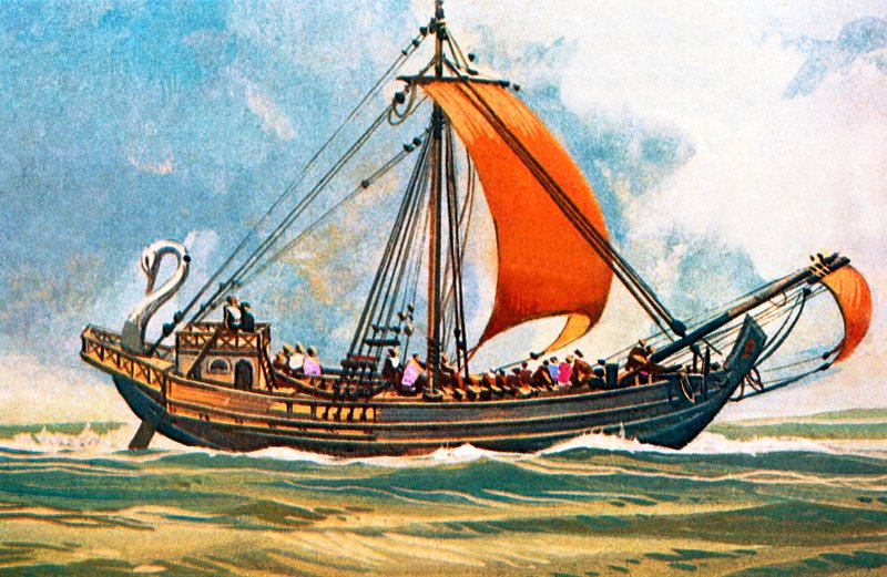 Römisches Frachtschiff von English School