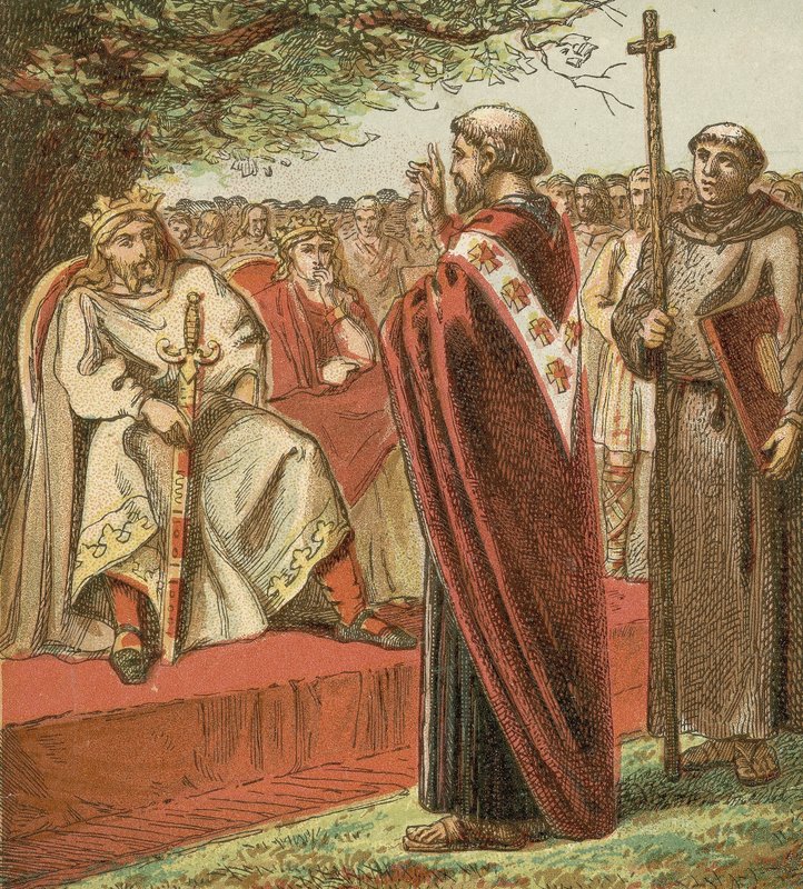 Heiliger Augustinus und die Sachsen von English School
