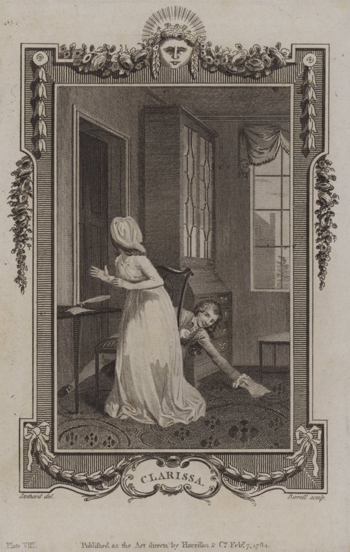 Szene aus Clarissa, von Samuel Richardson von English School