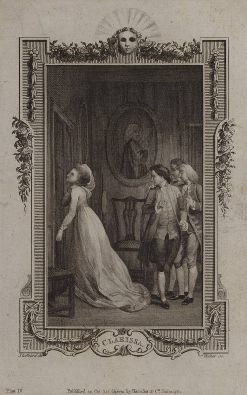 Szene aus Clarissa, von Samuel Richardson von English School
