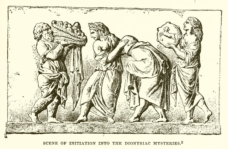 Szene der Einweihung in die dionysischen Mysterien von English School