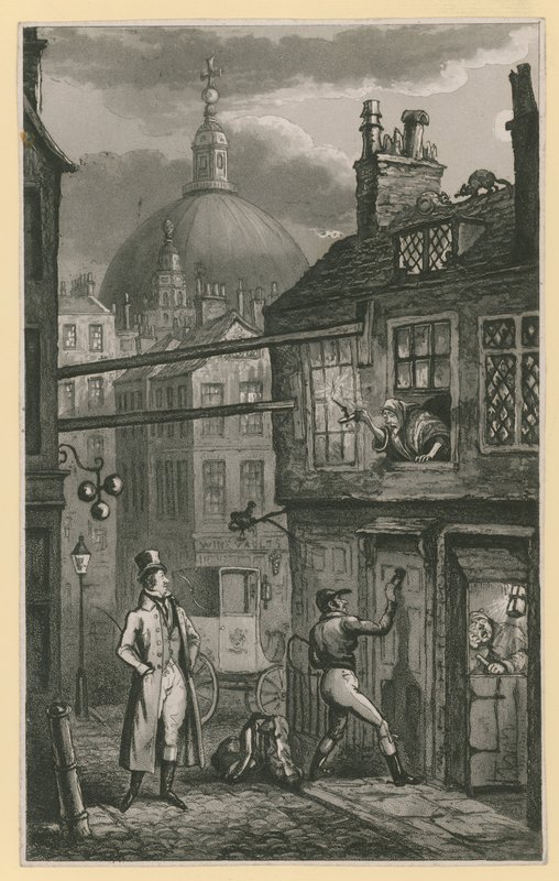 Szene aus dem Londoner Leben von English School