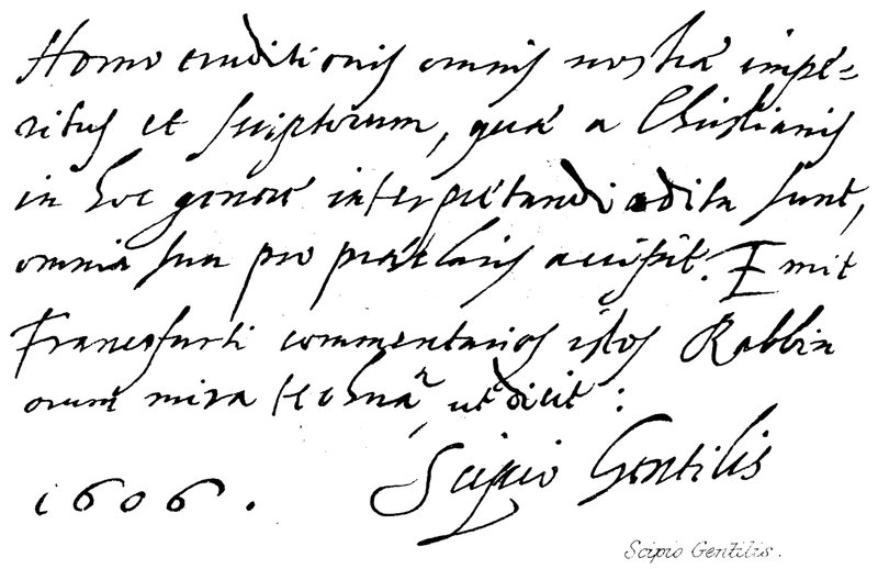 Scipio Gentilis von English School