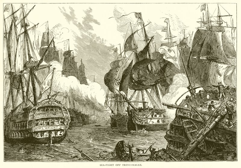 Seeschlacht von Trincomalee von English School