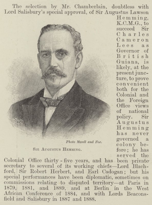 Sir Augustus Hemming (Gravur) von English School
