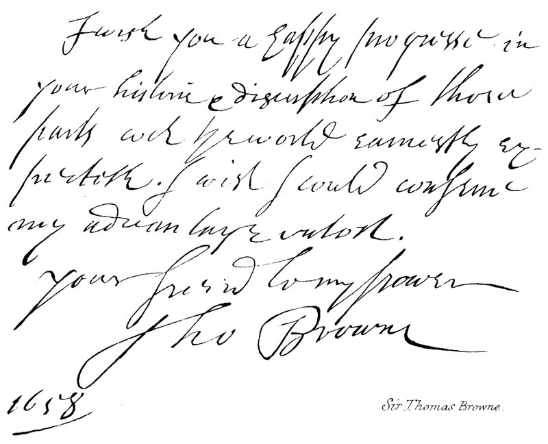 Sir Thomas Browne von English School