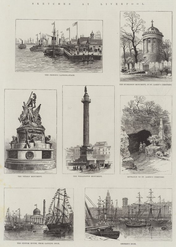 Skizzen in Liverpool (Stich) von English School