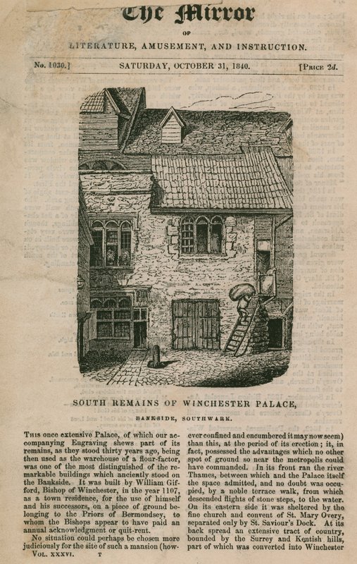 Südliche Überreste des Winchester Palastes am Bankside von English School
