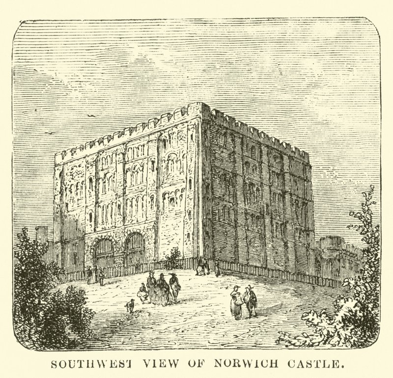 Südwestansicht von Norwich Castle von English School