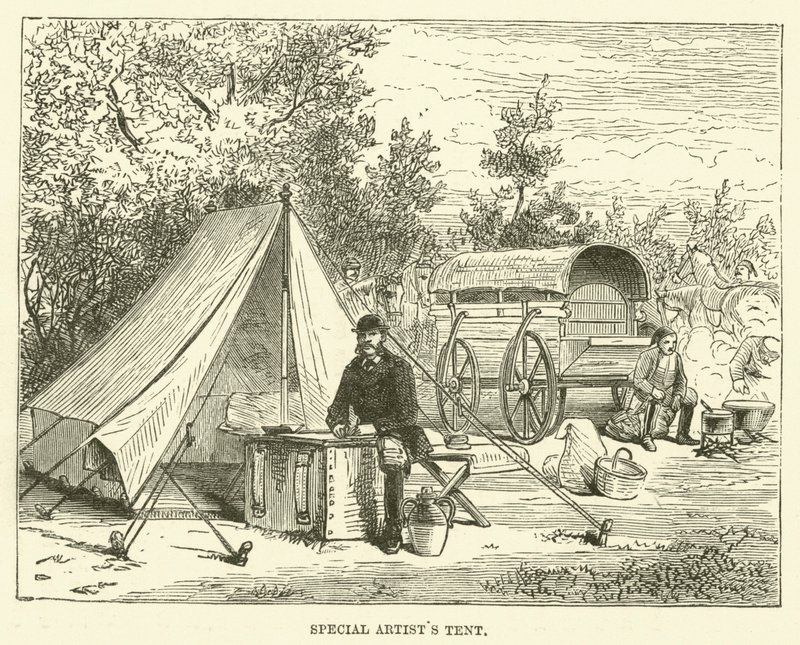 Zelt des Sonderkünstlers (Gravur) von English School