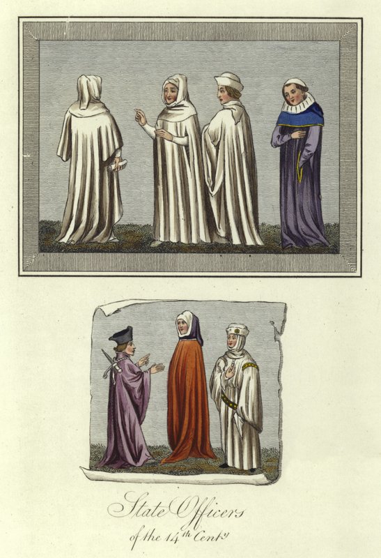Staatsbeamte des 14. Jahrhunderts von English School