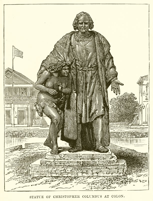 Statue von Christoph Kolumbus in Colon von English School