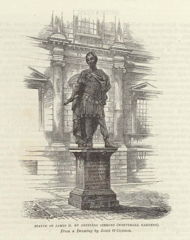 Statue von James II. von Grinling Gibbons von English School
