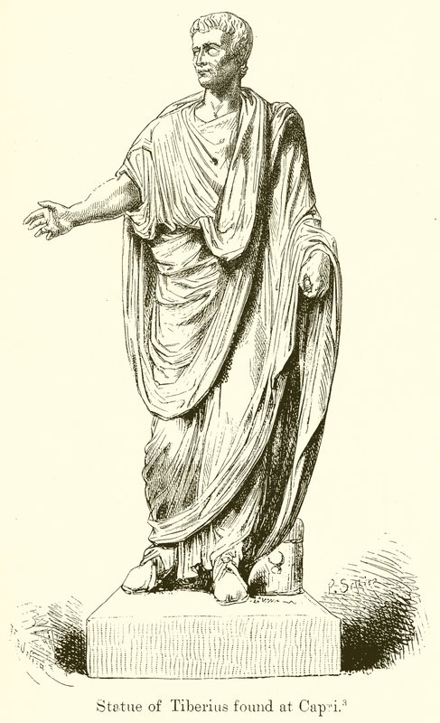Statue von Tiberius, gefunden in Capri von English School