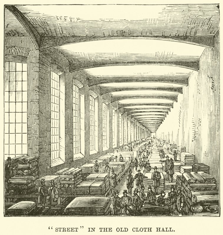 Straße in der Alten Tuchhalle von English School