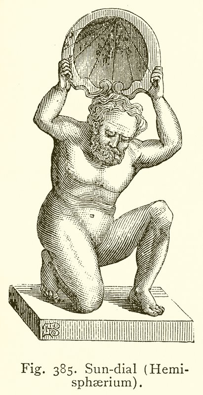Sonnenuhr (Hemisphaerium) von English School
