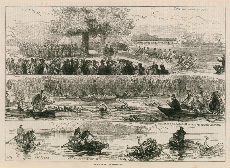 Schwimmen in der Serpentine von English School