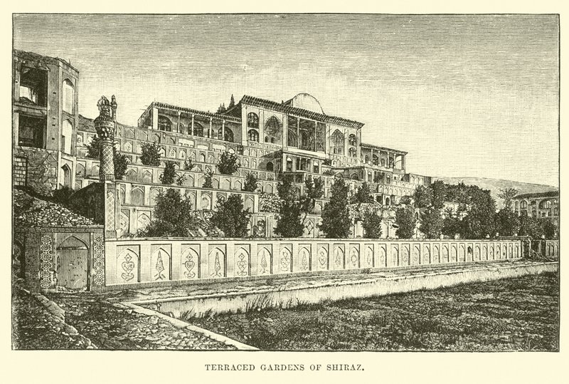 Terrassengärten von Shiraz von English School
