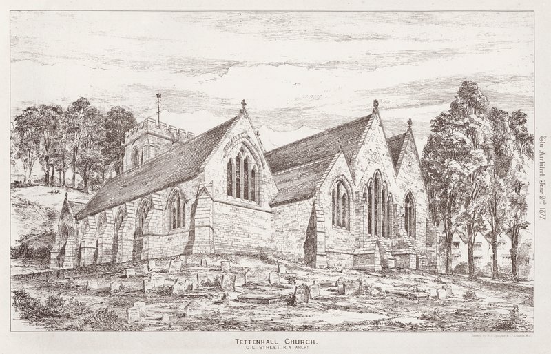 Tettenhall-Kirche (Gravur) von English School