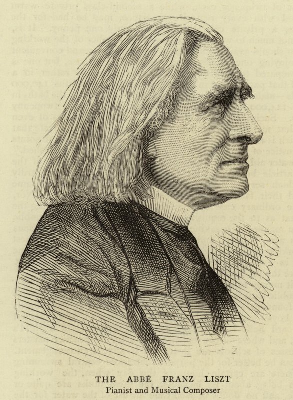 Der Abt Franz Liszt (Gravur) von English School