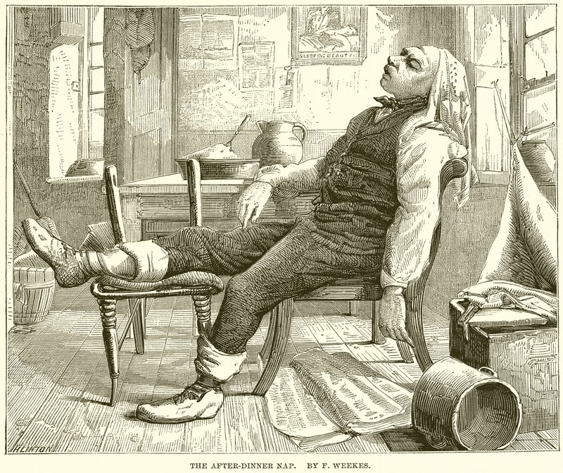 Der Nachmittagsschlaf. Von F. Weekes von English School