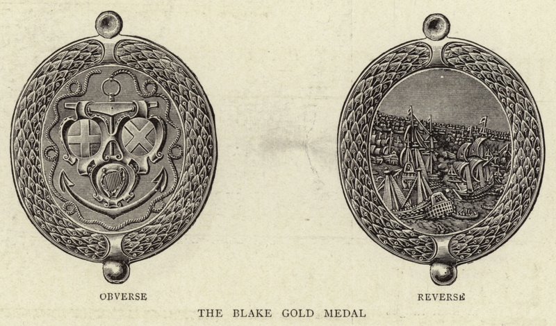 Die schwarze Goldmedaille (Gravur) von English School