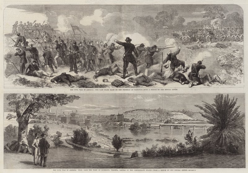 Der Bürgerkrieg in Amerika (Stich) von English School