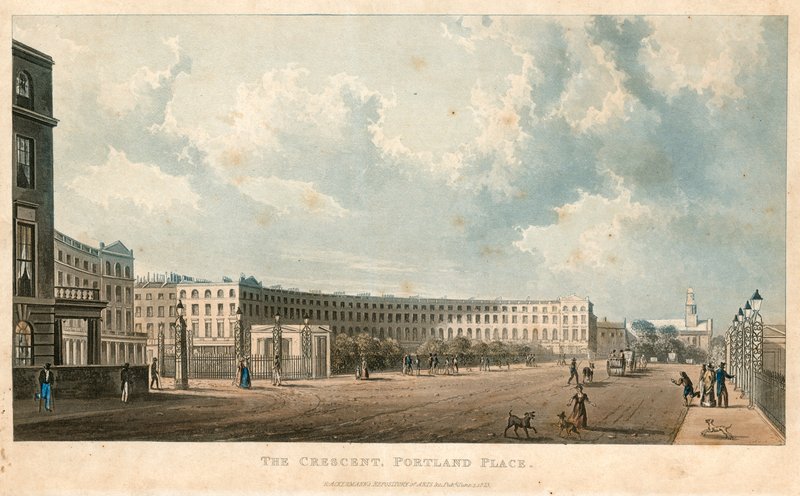 Der Crescent, Portland Place, London von English School