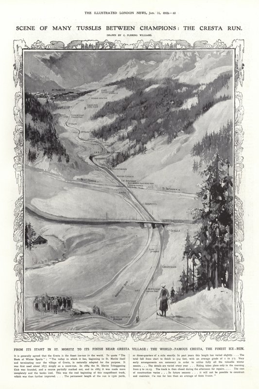 Die Cresta Run, St. Moritz, Schweiz von English School