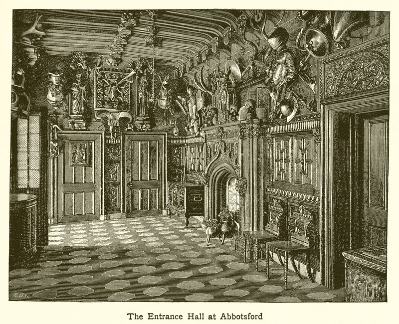 Die Eingangshalle in Abbotsford von English School