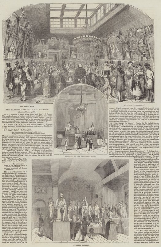 Die Ausstellung der Royal Academy (Stich) von English School