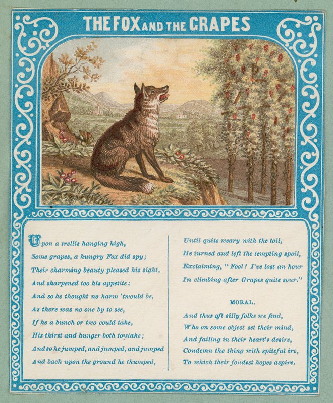 Der Fuchs und die Trauben von English School