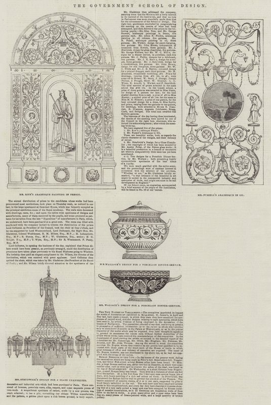 Die Regierungsschule für Design (Stich) von English School