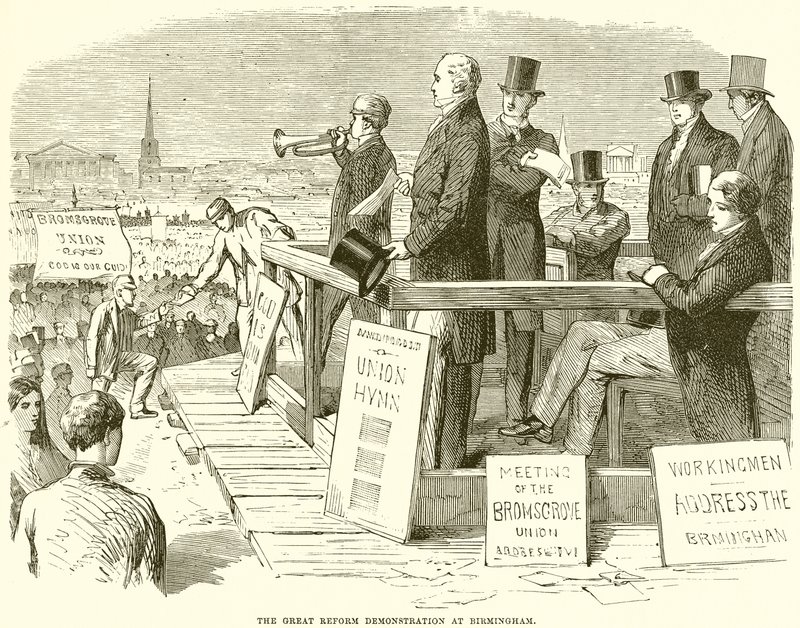 Die große Reformdemonstration in Birmingham von English School