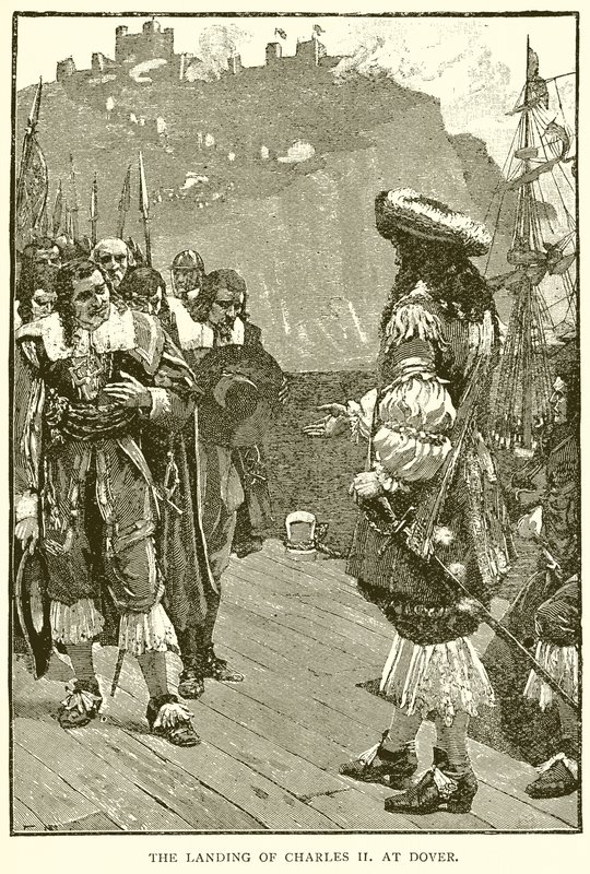 Die Landung von Charles II in Dover von English School