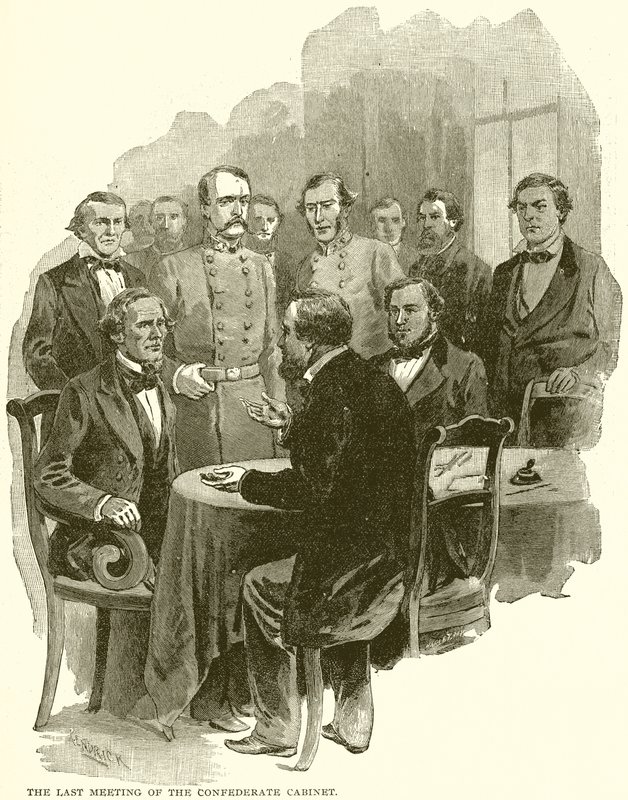 Das letzte Treffen des konföderierten Kabinetts von English School