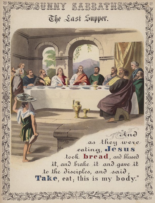 Das letzte Abendmahl (farbige Gravur) von English School