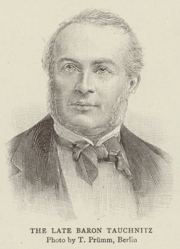 Der verstorbene Baron Tauchnitz (Stich) von English School