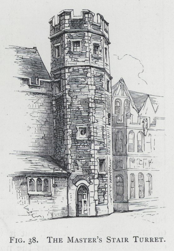 Die Treppenturm des Meisters (Gravur) von English School