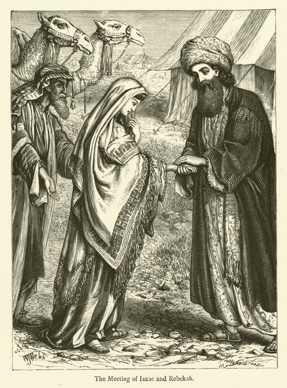 Das Treffen von Isaak und Rebekka von English School