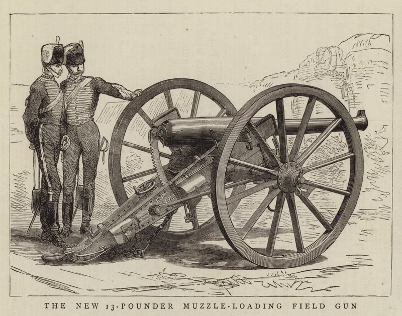 Die neue 13-Pfünder-Vorderlader-Feldkanone von English School
