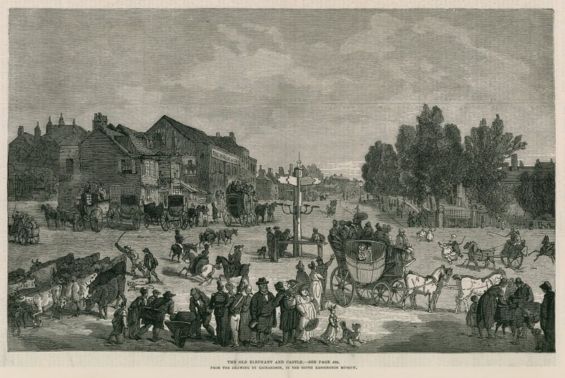 Das alte Elephant and Castle von English School