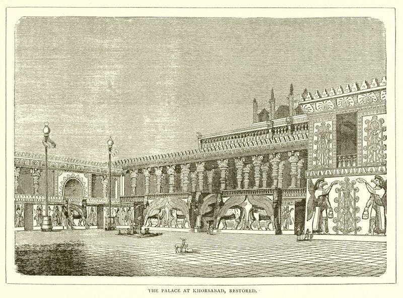 Der Palast von Khorsabad, restauriert von English School