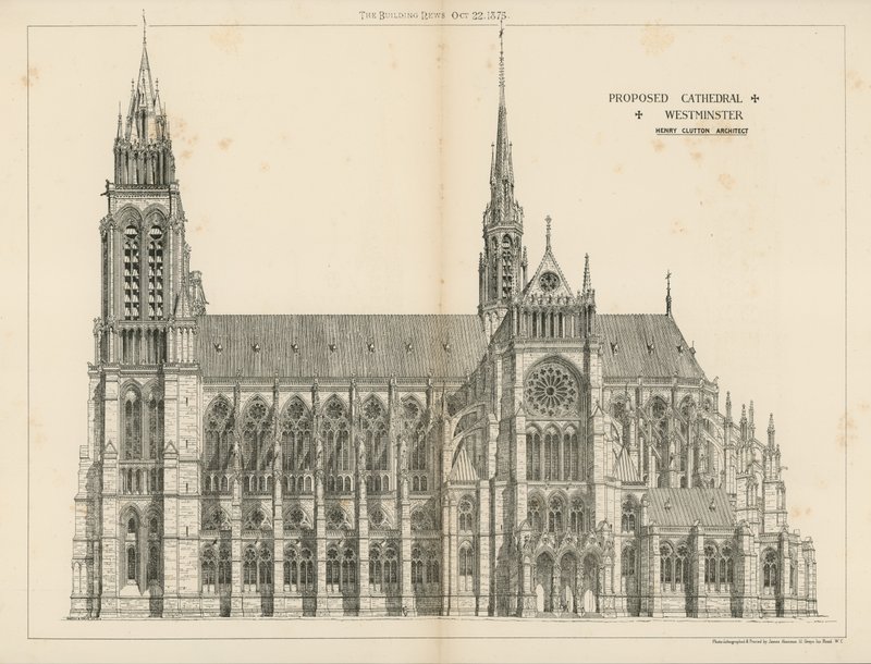 Der vorgeschlagene Dom in Westminster von English School