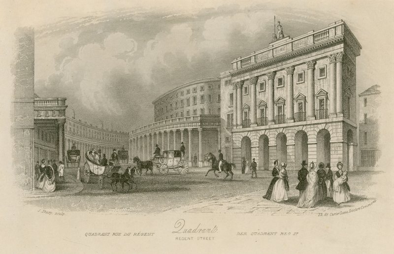 Der Quadrant, Regent Street, London von English School